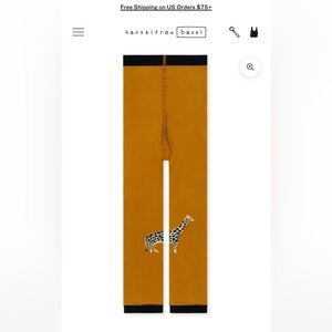 Hansel from Basel Giraffe Print Tights, 0-12 months